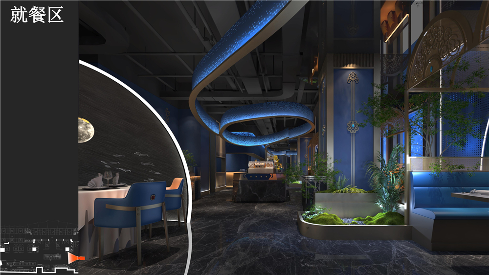 嘎查之路-上海蒙餐厅设计案例